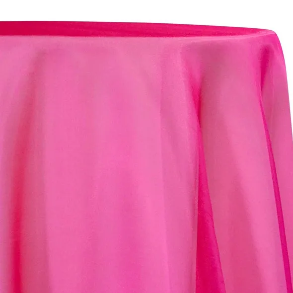 3pcs - Crystal Organza Table Linen 72"x72" Square - Fuchsia 917