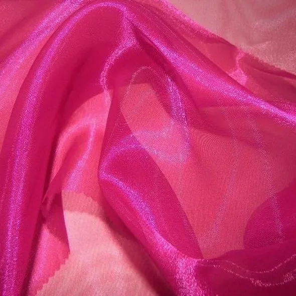 3pcs - Crystal Organza Table Linen 72"x72" Square - Fuchsia 917