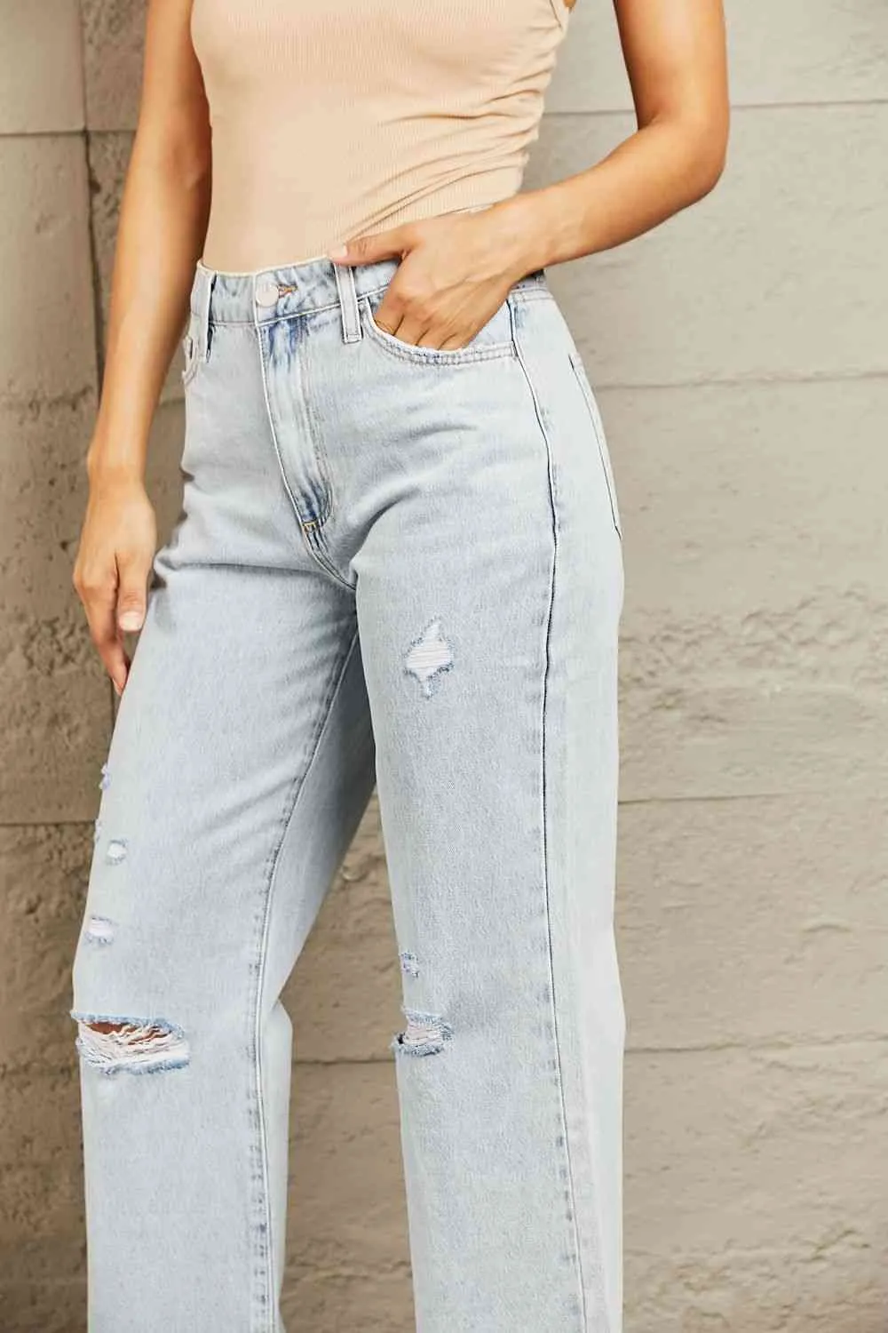 BAYEAS Stylish High-Waisted Flared Jeans