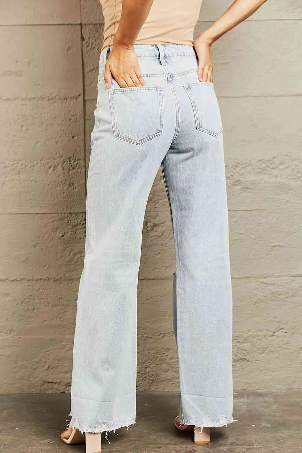BAYEAS Stylish High-Waisted Flared Jeans