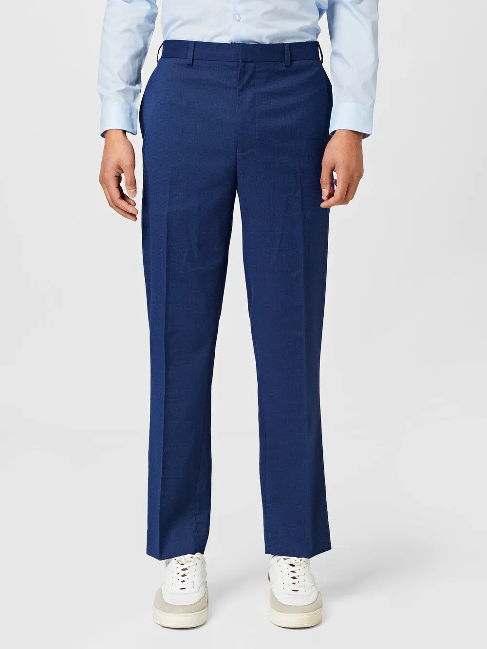 BURTON MENSWEAR LONDON Regular Pleated Pants, Cobalt Blue