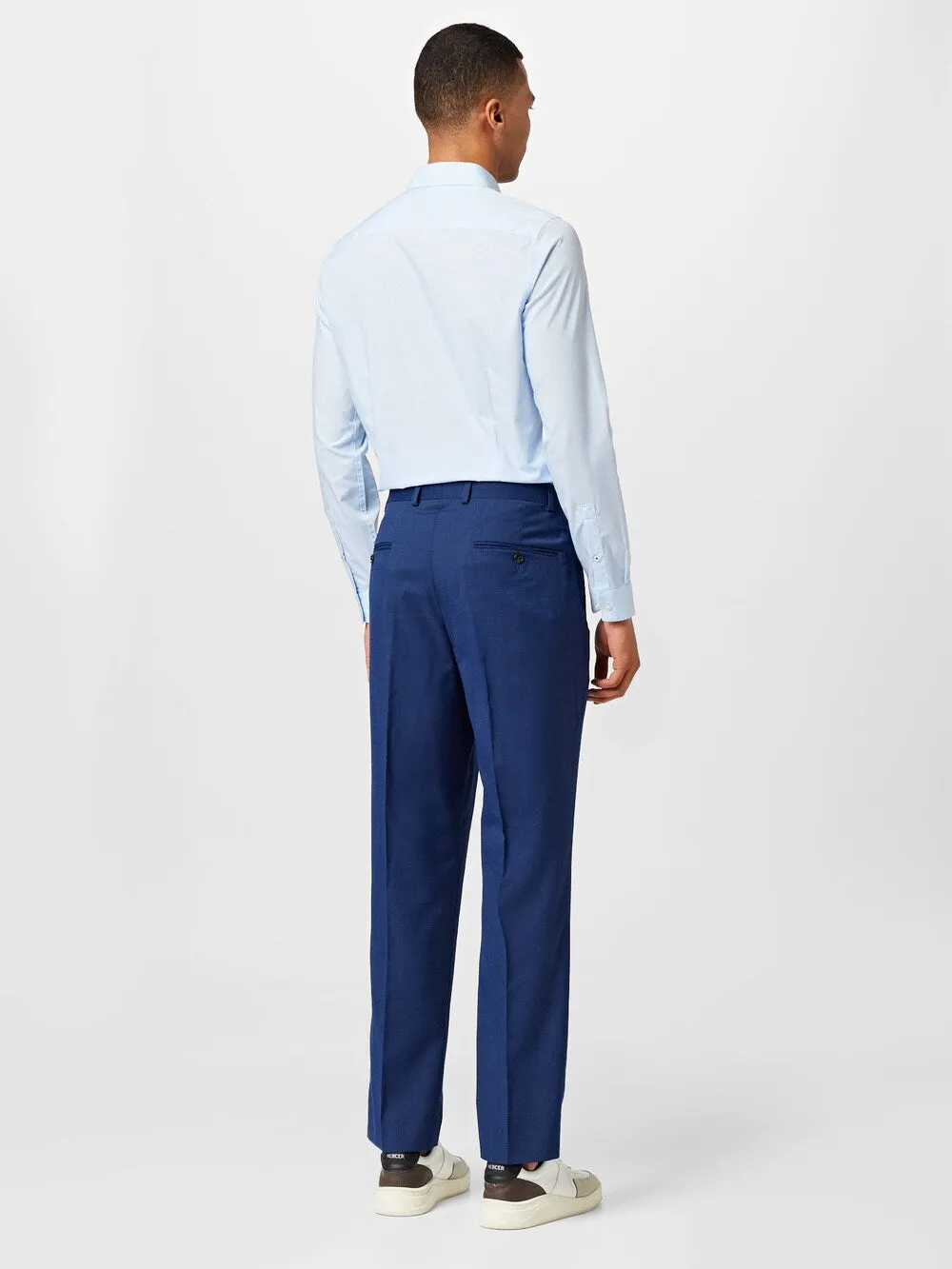 BURTON MENSWEAR LONDON Regular Pleated Pants, Cobalt Blue