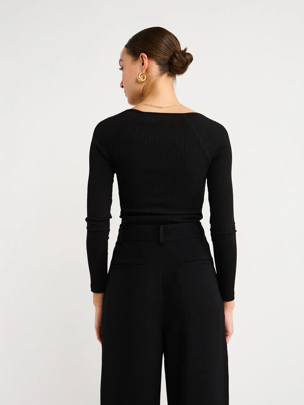By Johnny Pleat Front Pant in Black
