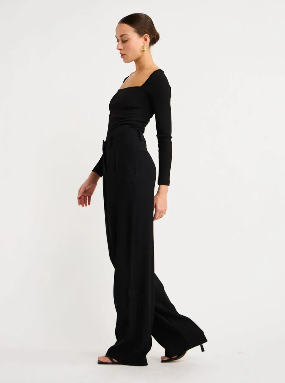 By Johnny Pleat Front Pant in Black