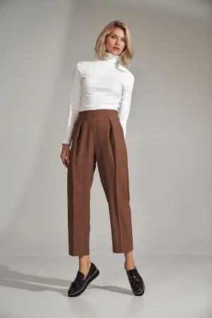 Chic Checked Trousers with Practical Side Pockets