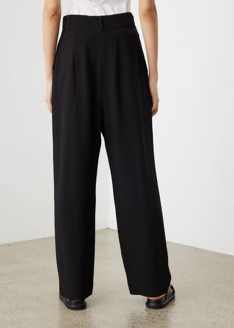 Deep Pleat Crepe Trousers