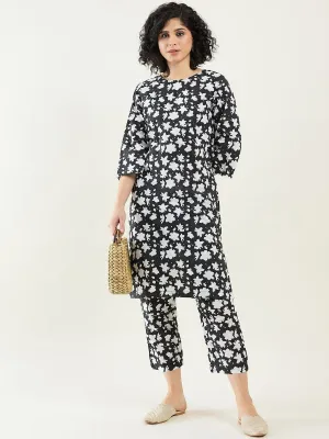 Easy Fit Kurta & Cropped Pants Set