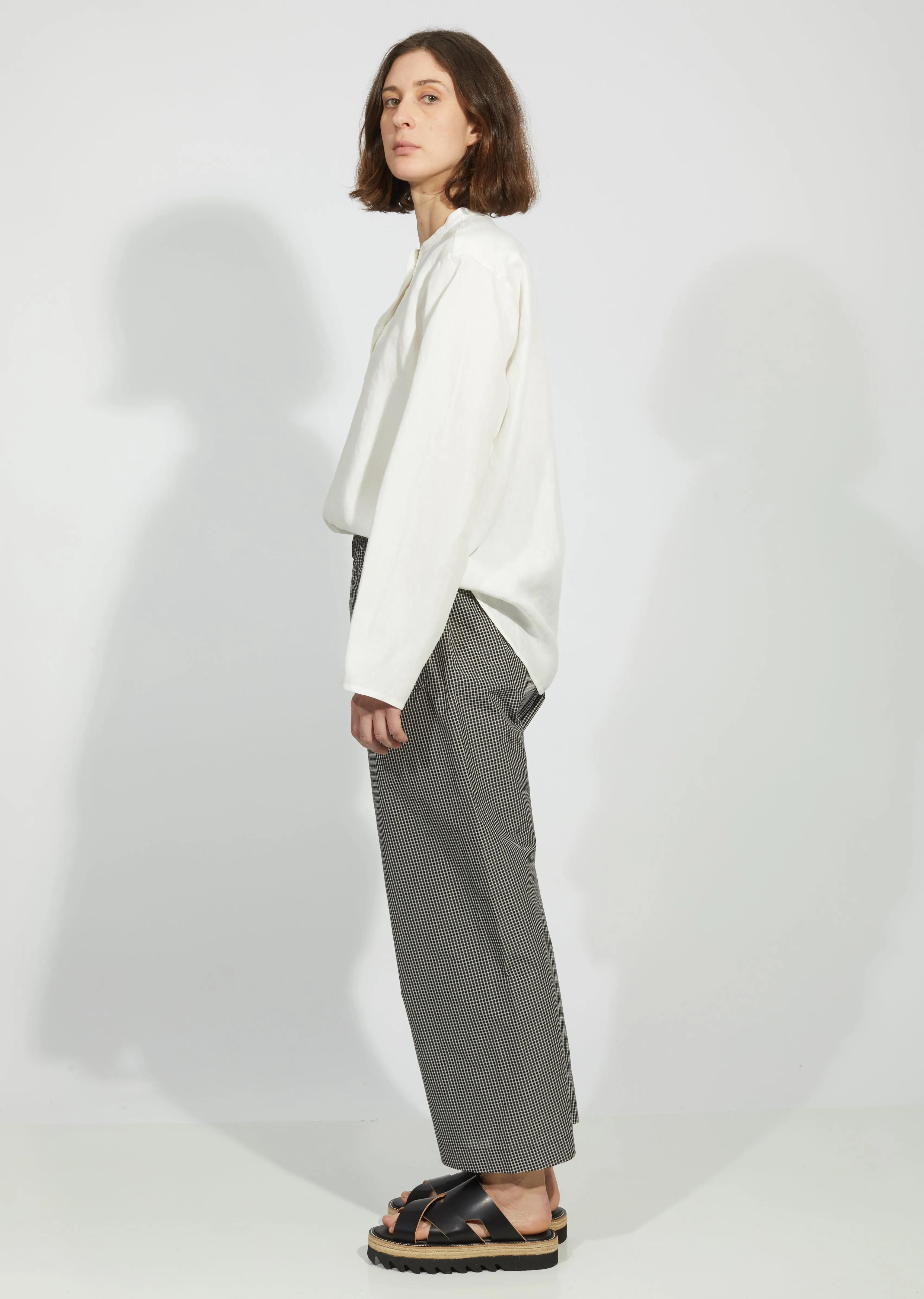 Elastic Waist Wide Casual Pants