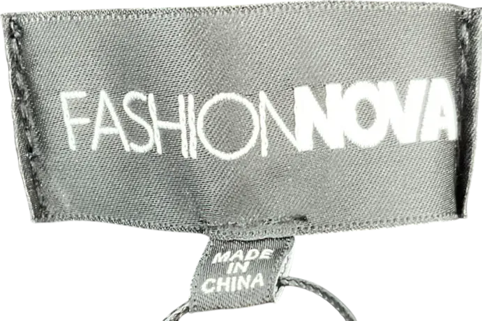 Fashion Nova Black Nice For What Cargo Wide Leg Trousers UK XS
