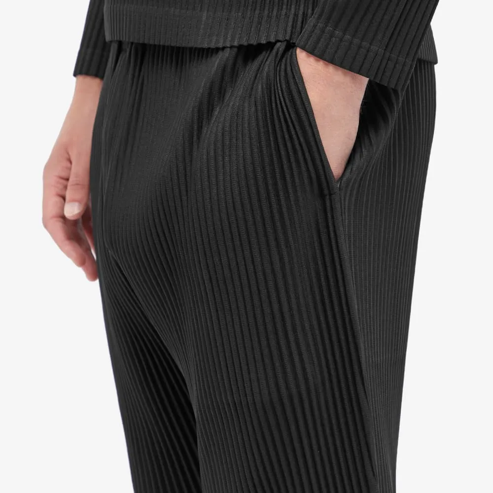 Homme Plissé Issey Miyake Pleated Tapered Pants, Black
