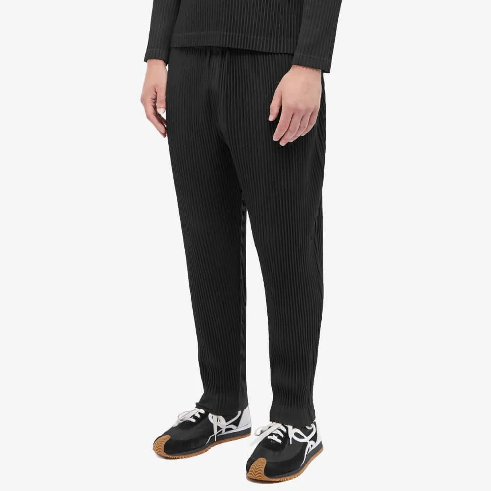 Homme Plissé Issey Miyake Pleated Tapered Pants, Black
