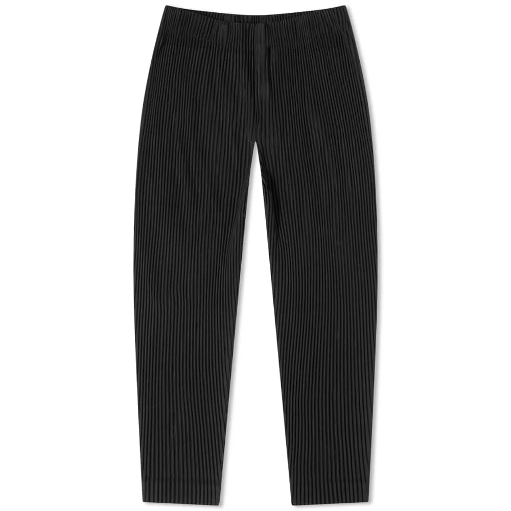 Homme Plissé Issey Miyake Pleated Tapered Pants, Black