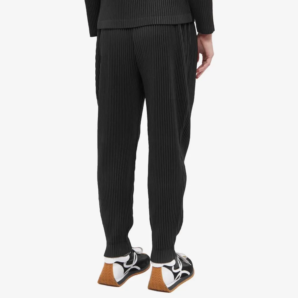 Homme Plissé Issey Miyake Pleated Tapered Pants, Black