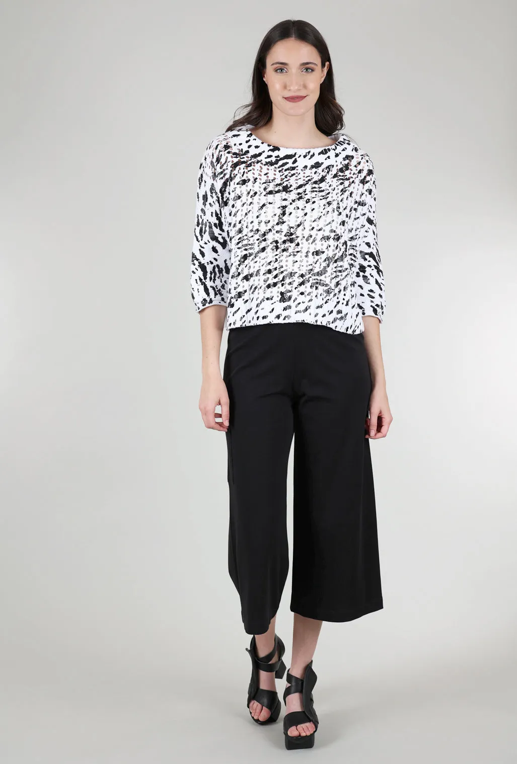Jersey Gaucho Pant, Black