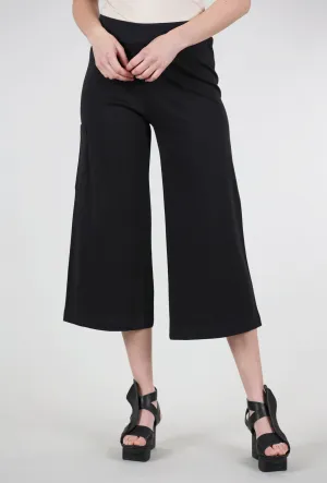 Jersey Gaucho Pant, Black