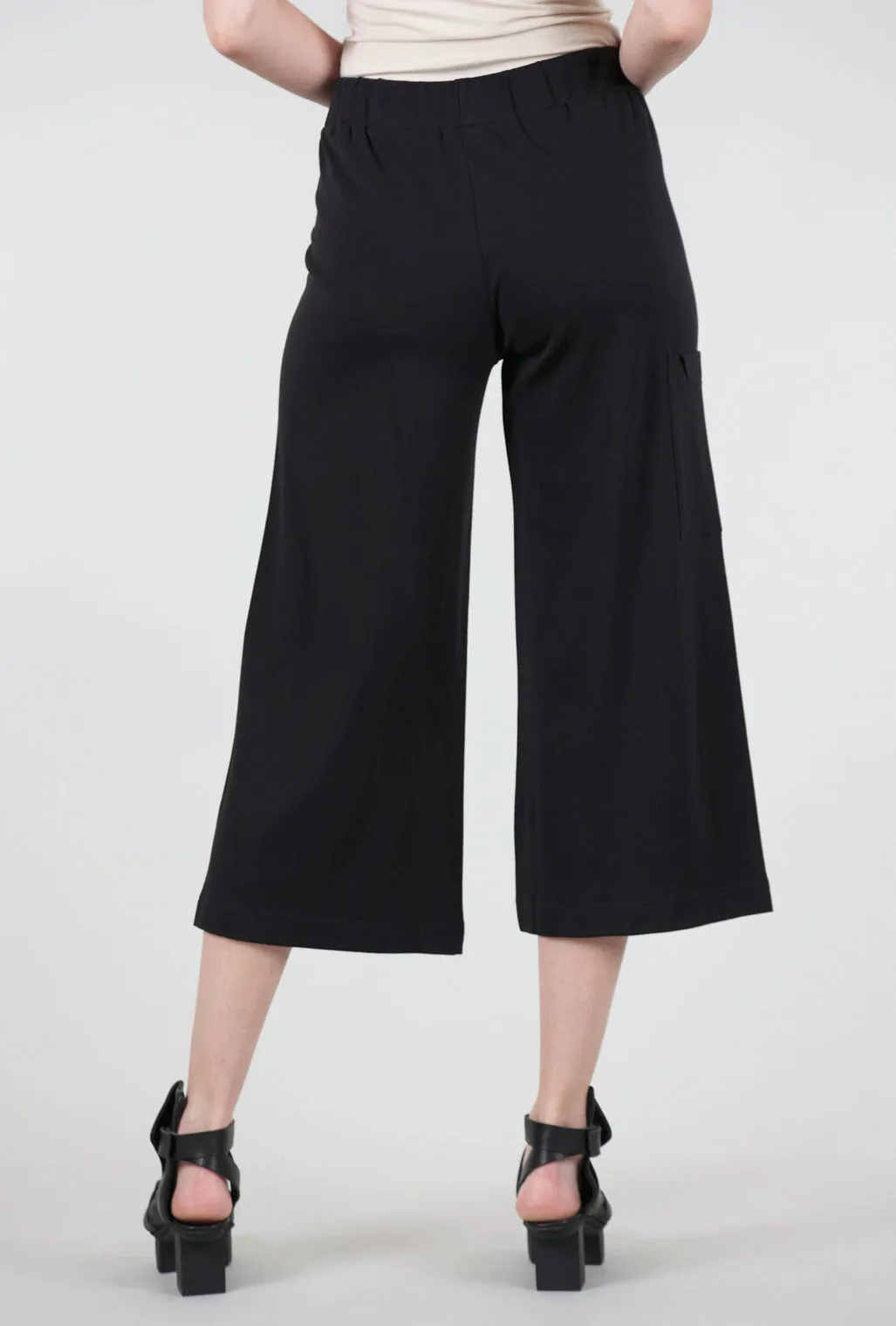 Jersey Gaucho Pant, Black