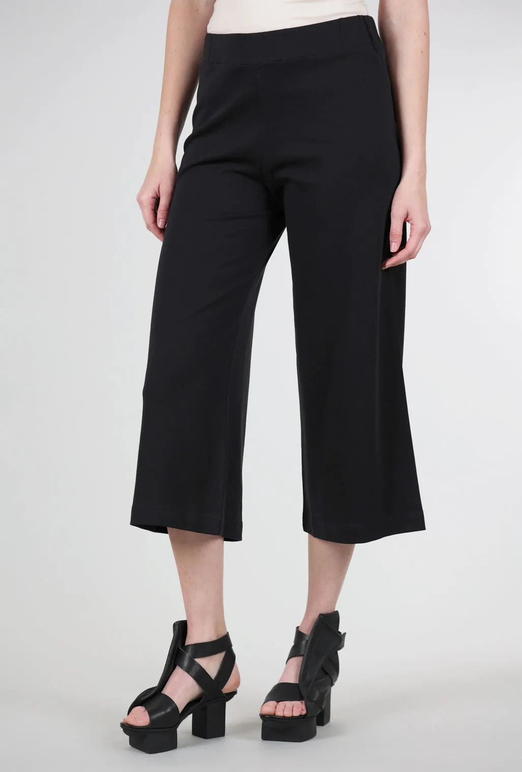 Jersey Gaucho Pant, Black