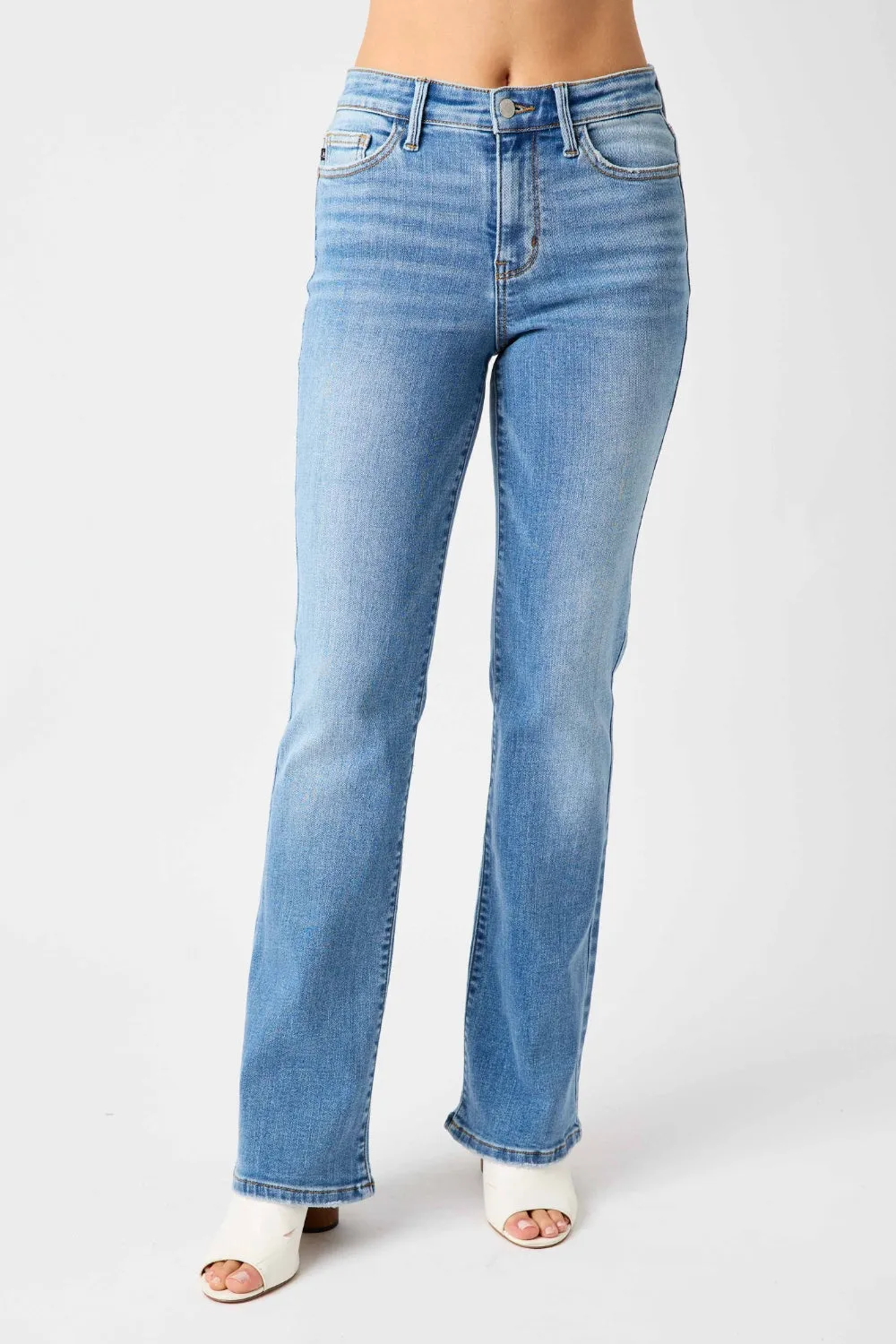 Judy Blue Full Size High Waist Straight Jeans (Online Only)