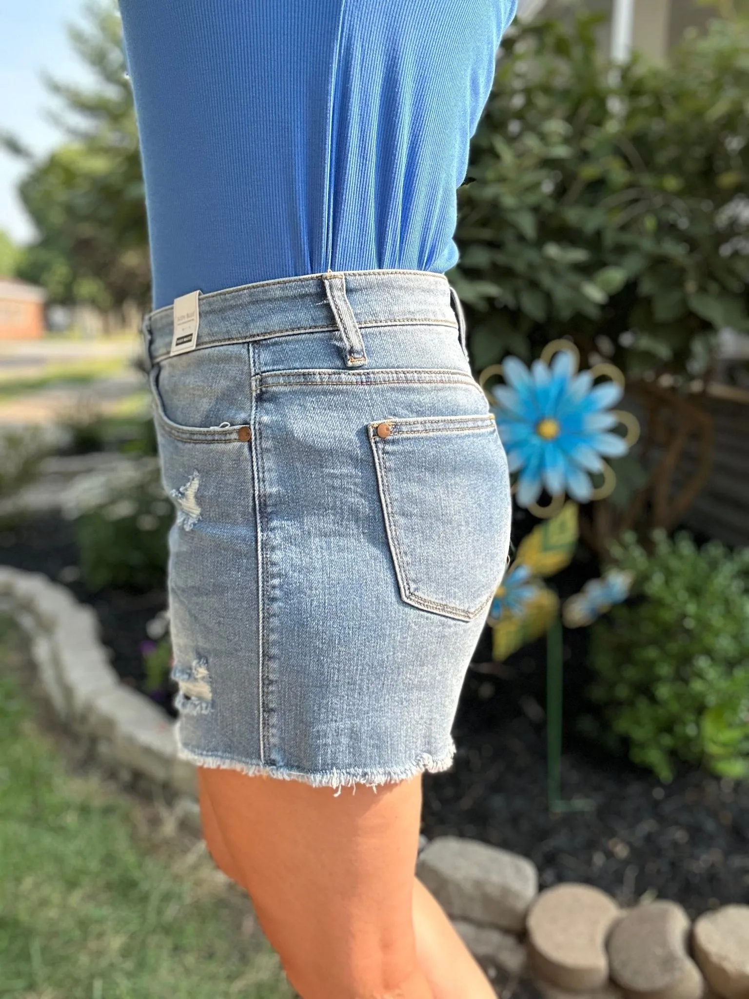 Judy Blue High Waist Distressed Shorts