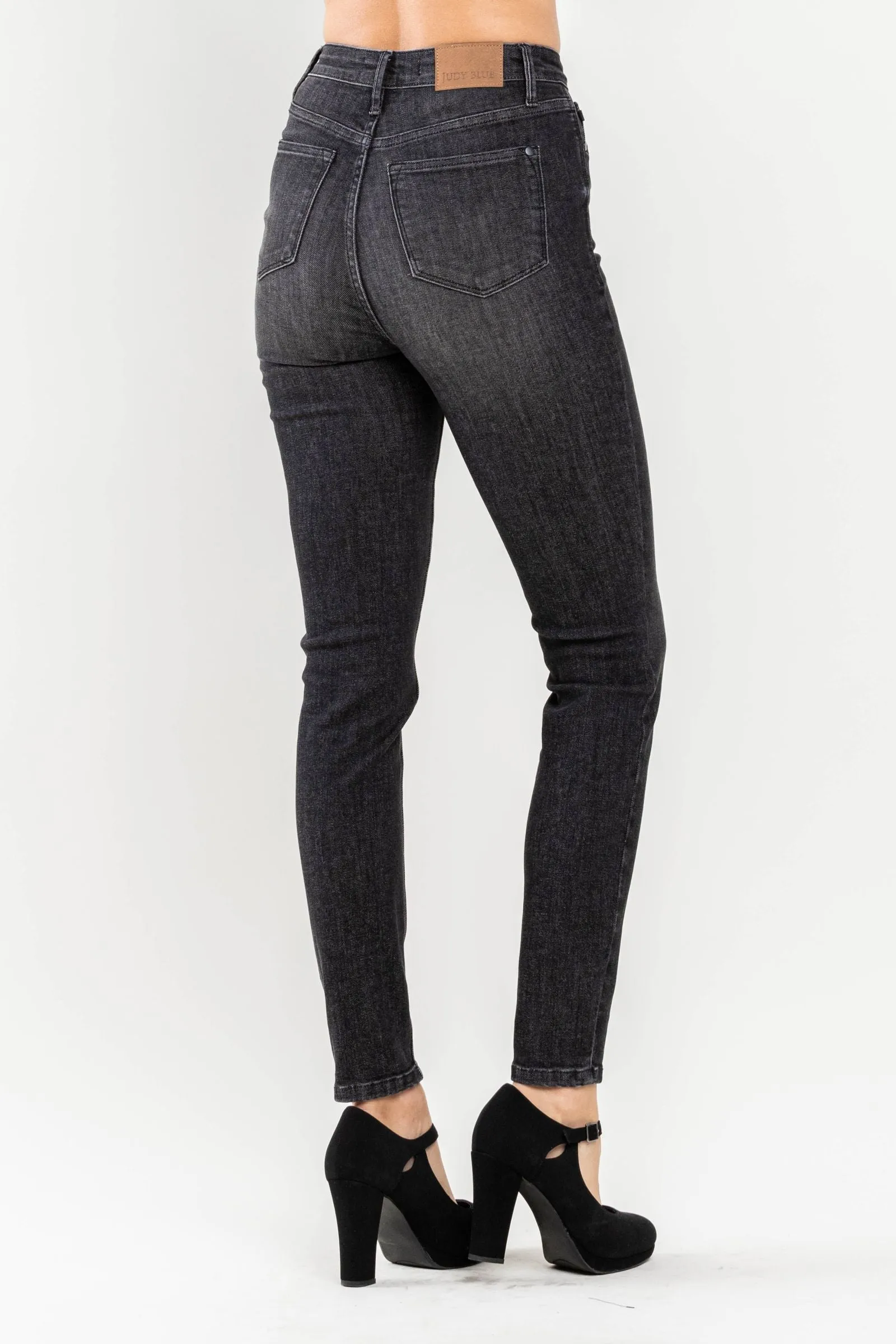 Judy Blue High Waist Tummy Control Black Wash Skinny