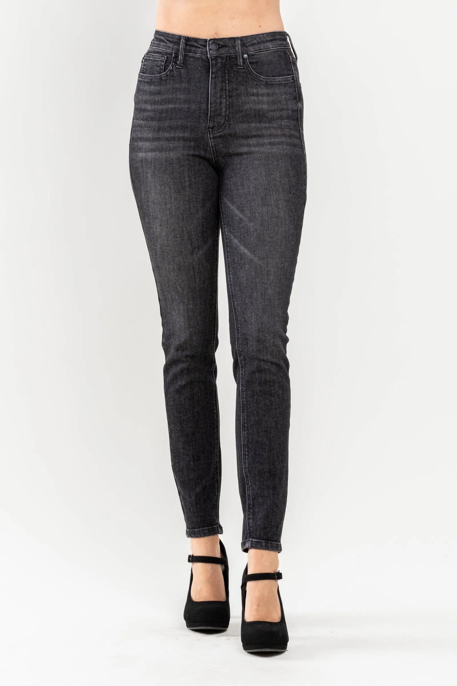 Judy Blue High Waist Tummy Control Black Wash Skinny