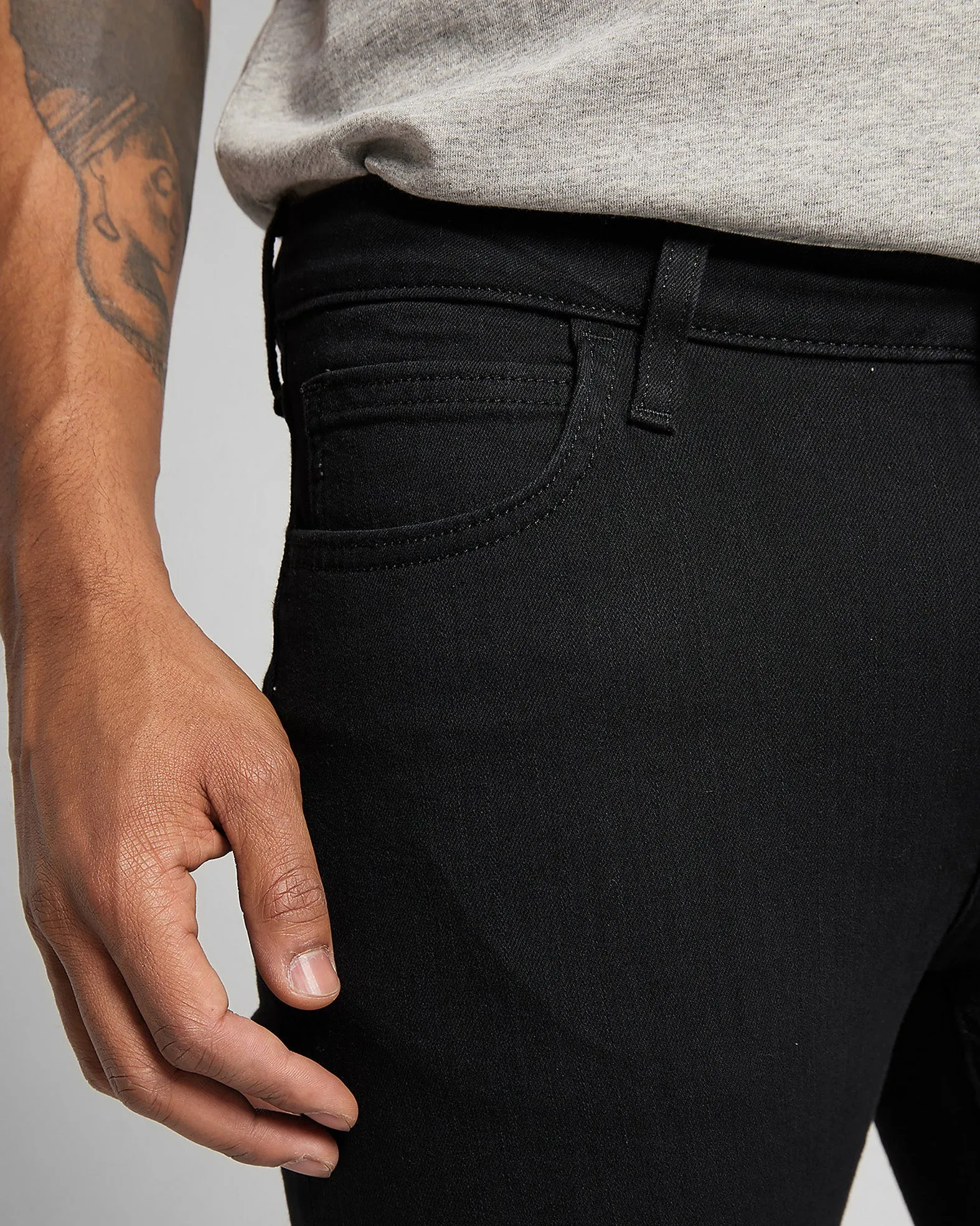 Lee Malone Skinny Fit Mens Jeans - Black Rinse