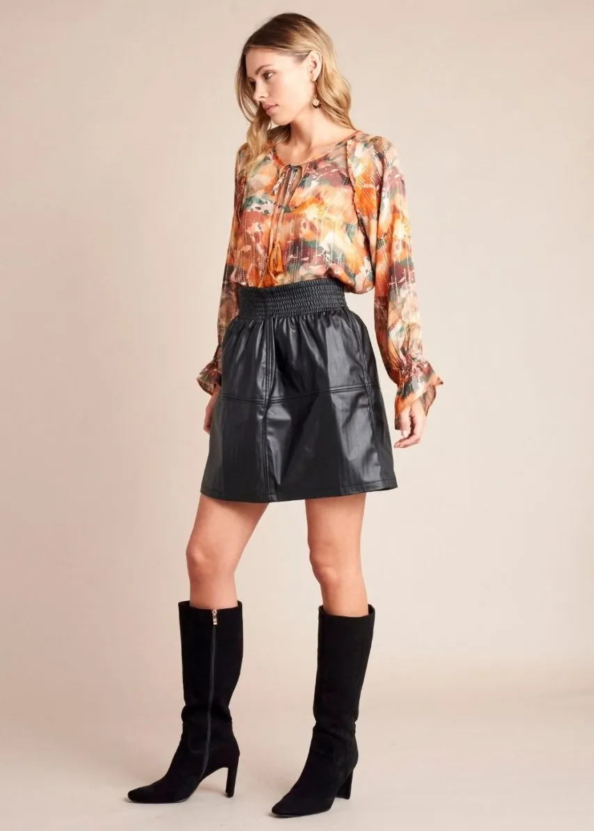 Lia Mini Faux Leather Skirt