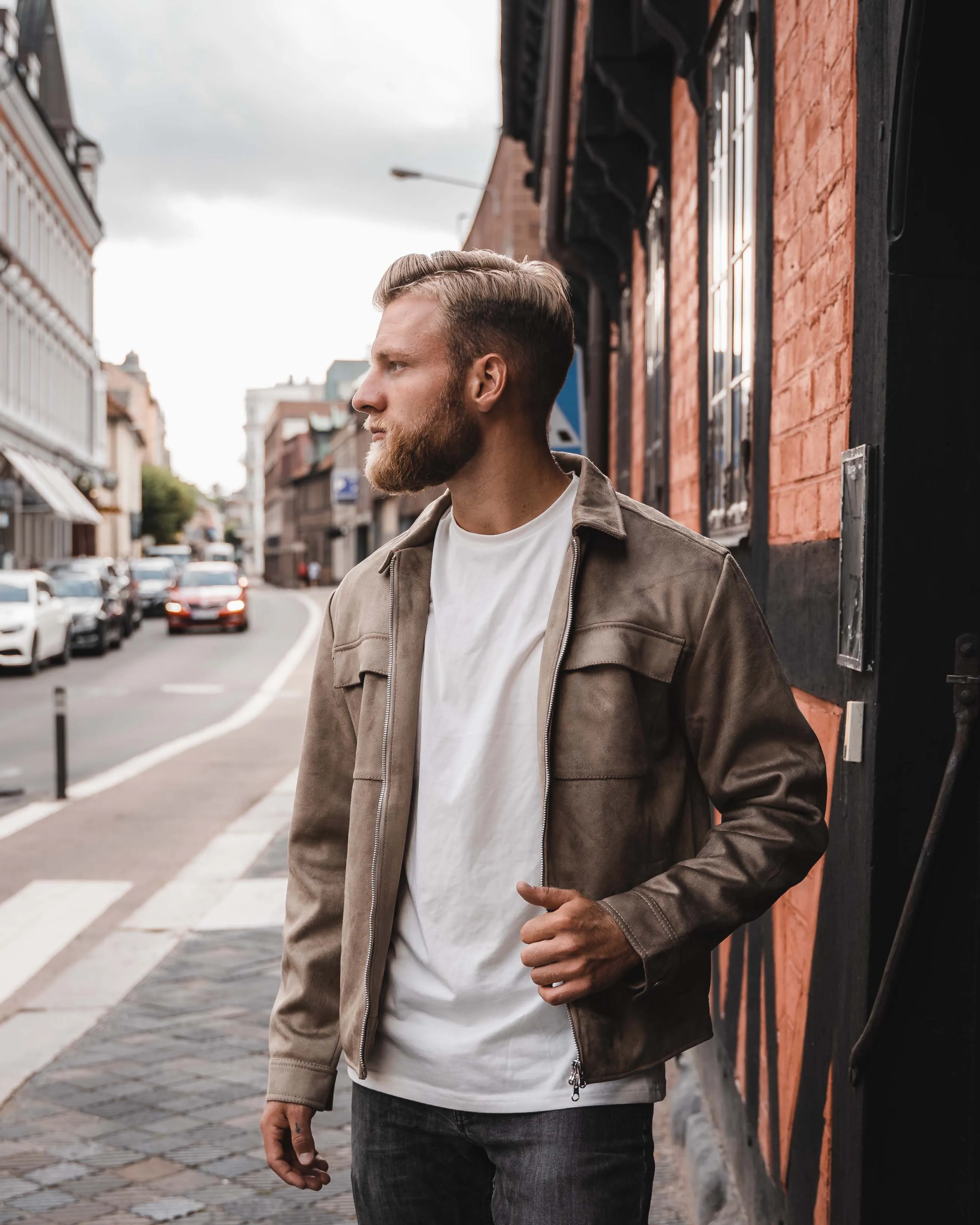Rick vegan suede Lt grey
