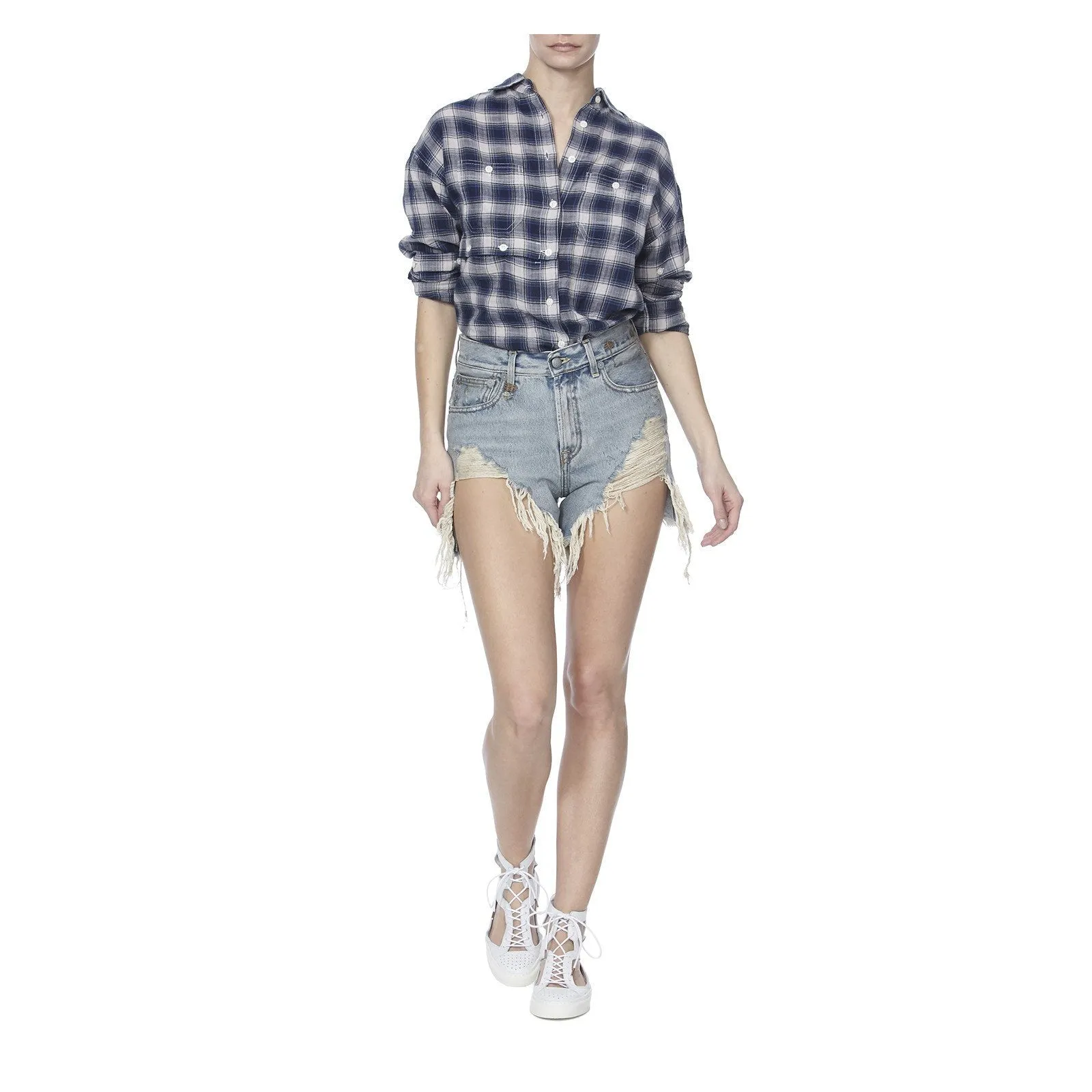 SHREDDED SLOUCHY SHORTS
