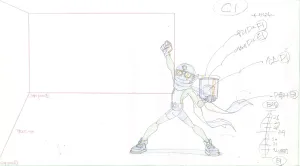 Teen Titans Original Production Drawing: Beast Boy