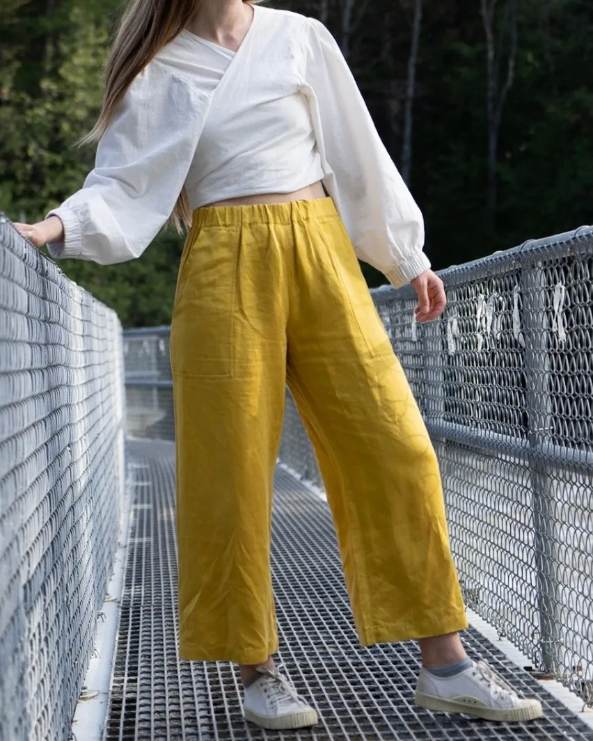 Vanessa Bruno Linen-Blend Wide Leg Pant - S/M