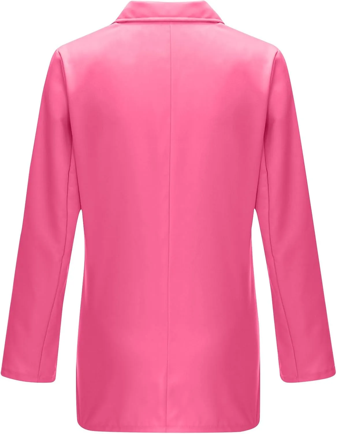 Wkishenl Blazers for Women Casual Long Sleeve Lapel Blazer Jackets Solid Button Open Front Jacket Plus Size Business Coats