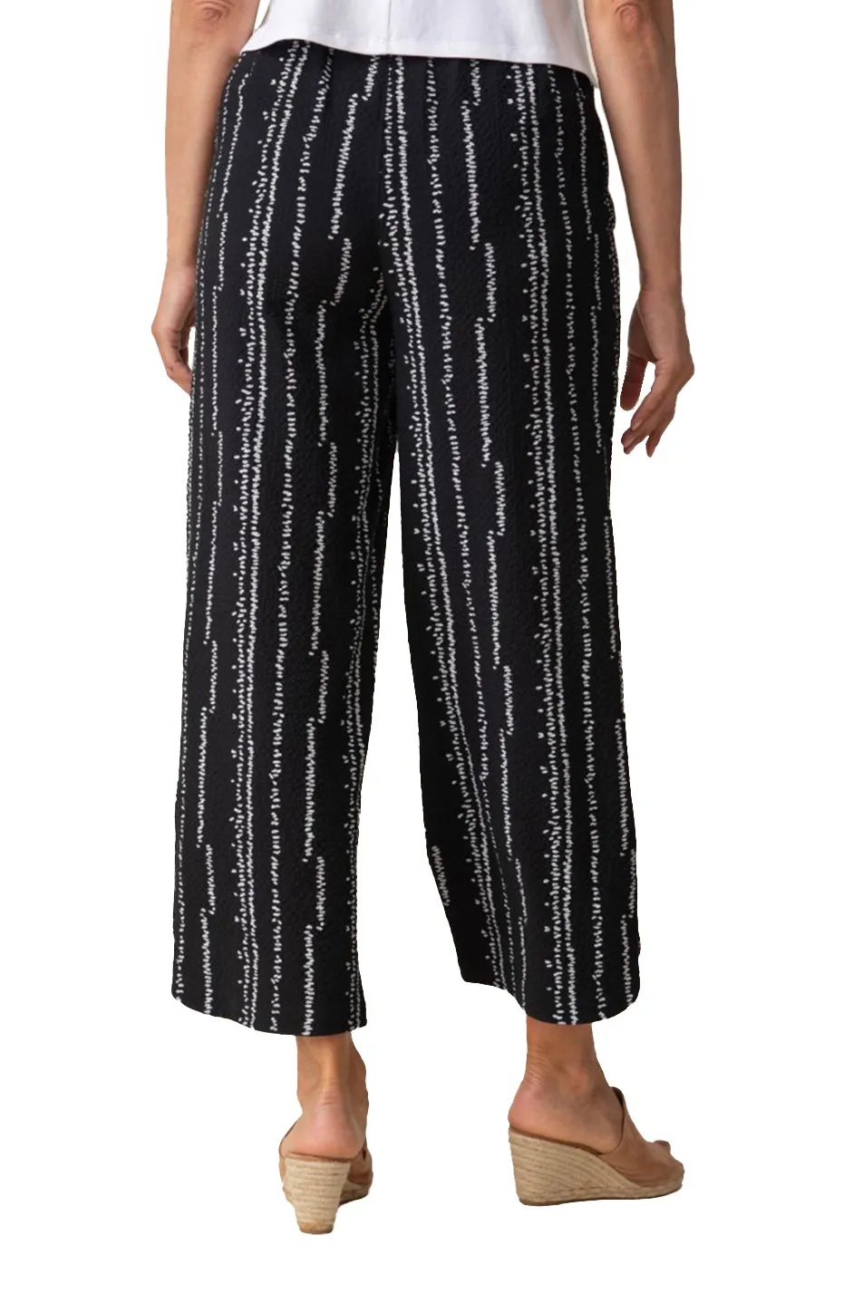 Women's Habitat Crinkle Crepe Tulip Hem Crop Black