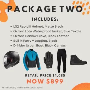 WOMEN'S RIDING GEAR PACKAGE 2